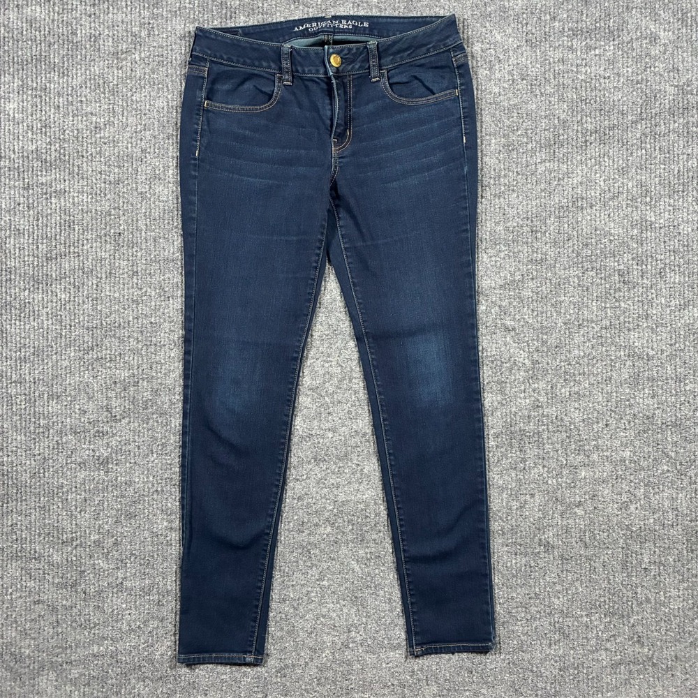 American Eagle Jegging Womens Size 8 Regular Dark Wash Denim Stretch Mid Rise